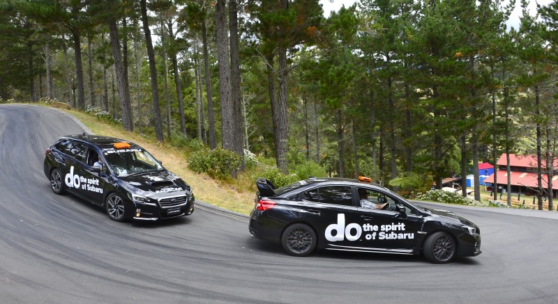 Subaru’s performance cars will be playing an important role for the Leadfoot competitors over the weekend - as the lead and safety cars - up and down Millen’s mountain. PHOTO: GEOFF RIDDER.