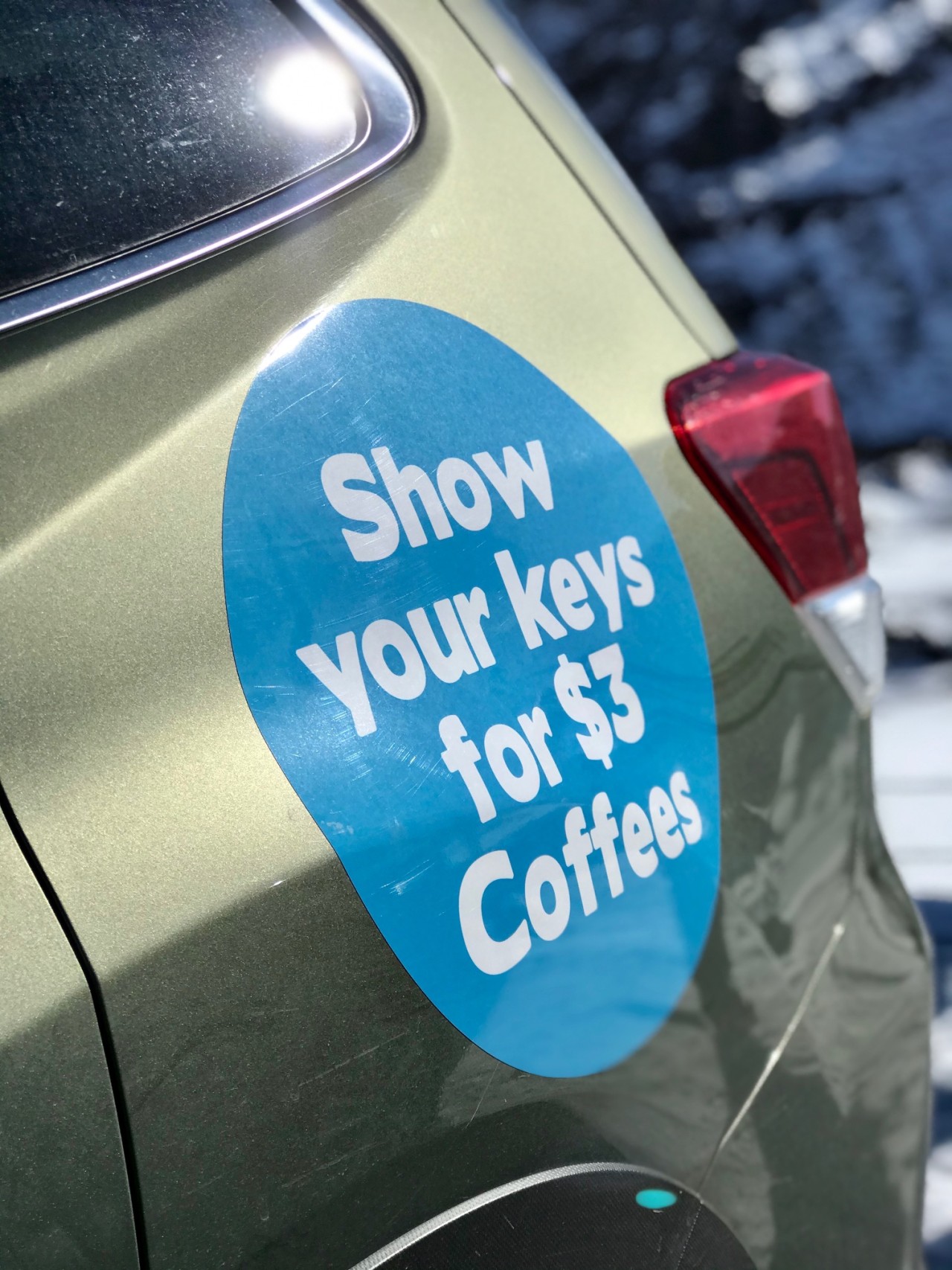 Subaru owners can get their discounted caffeine fix by showing their Subaru keys at Mt Ruapehu cafes to receive $3 coffees in the peak season between August 1st and September 30th, 2021.