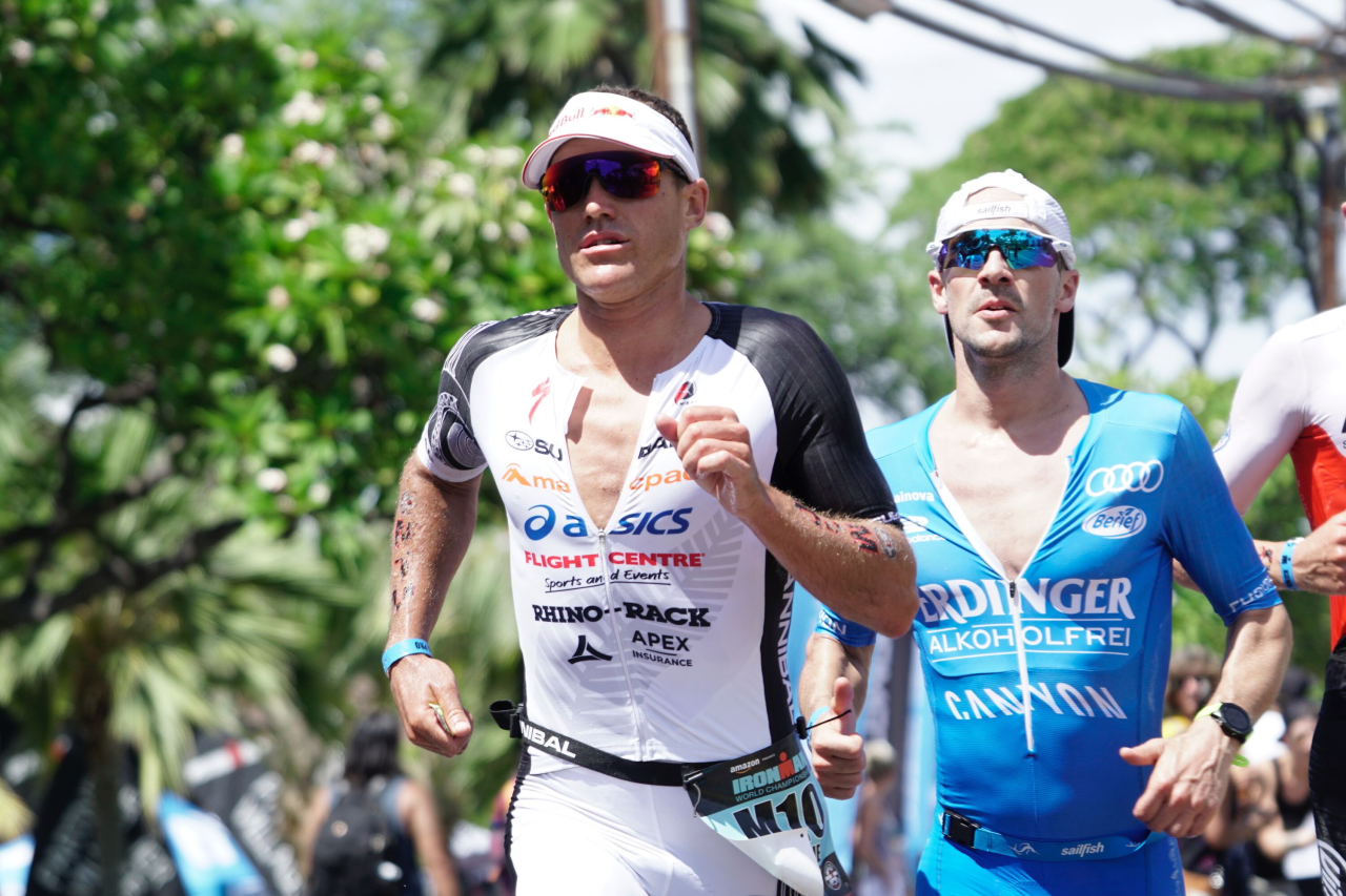 Braden Currie on the run course at the World Ironman Championships. PHOTO: SALLY CURRIE.