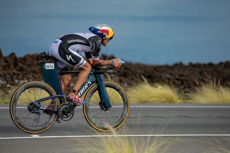 Braden Currie out on the bike course at the World Ironman Championships in Hawaii today. PHOTO: SHANE HARRISON.