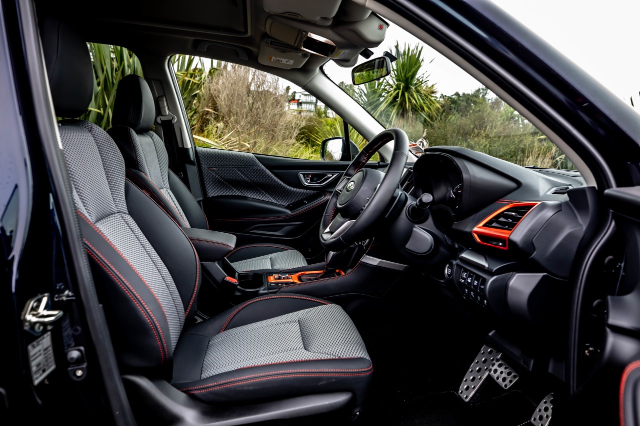 Orange trim stitching and water repellent seat fabric also adds to the special nature of this vehicle. 