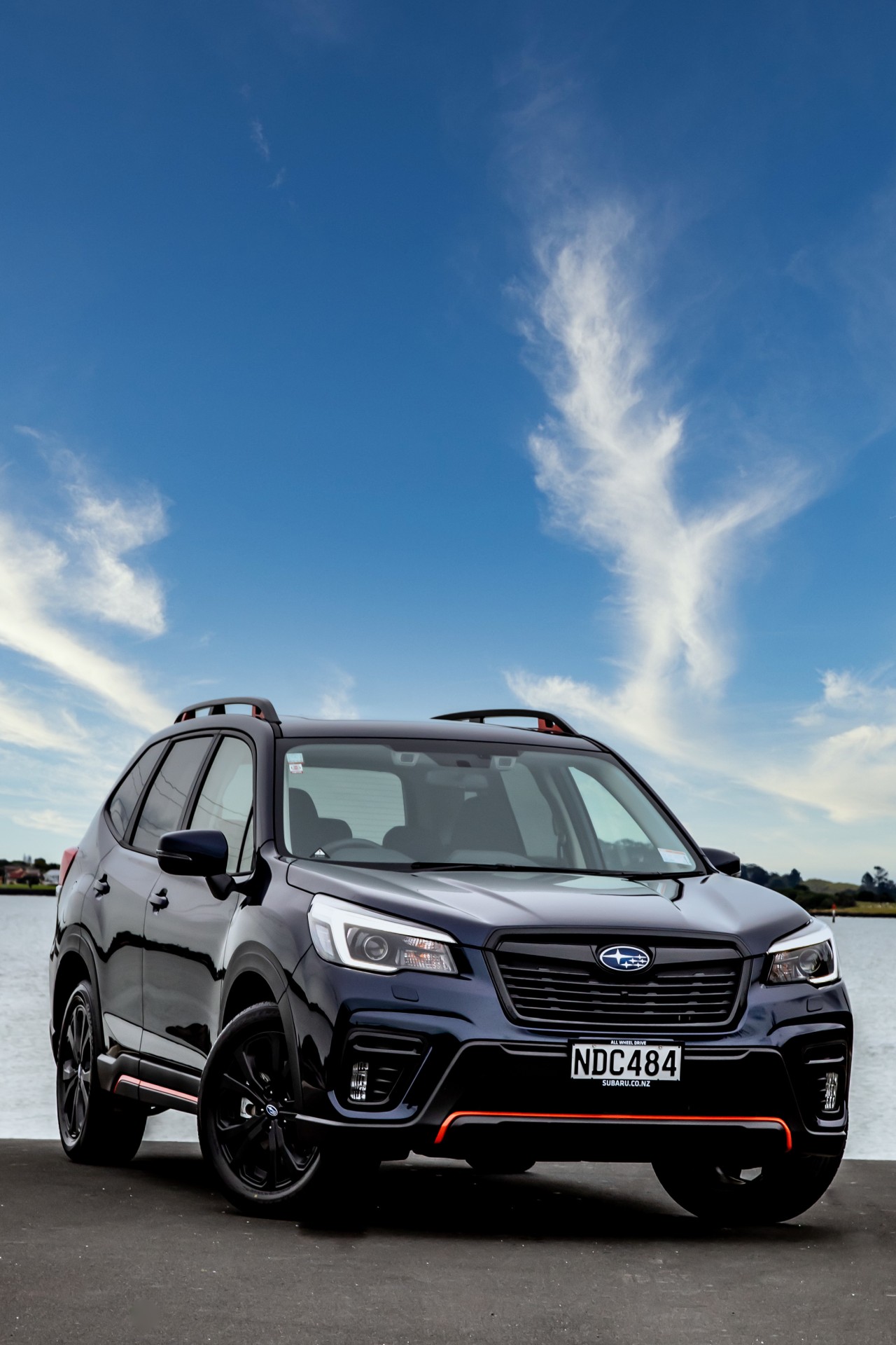 This Dark Blue Pearl colour is exclusive to the Forester X Sport. (Vertical image).