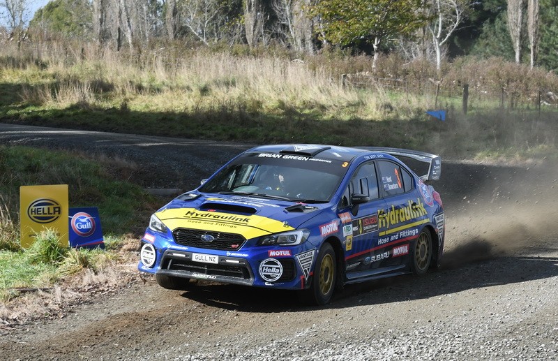 Subaru brand ambassador Ben Hunt and his co-driver Tony Rawstorn had a strong run in the Subaru WRX STi to finish second in the Drivesouth Rally of Otago this weekend. PHOTOS: GEOFF RIDDER         