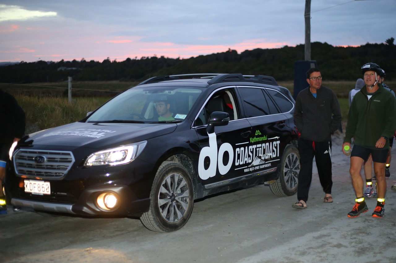 Subaru was the official vehicle supplier for the Kathmandu Coast to Coast and three ‘do’ branded SUVs were on duty on the West Coast to East Coast of the South Island course today and yesterday. PHOTO: KATHMANDU COAST TO COAST