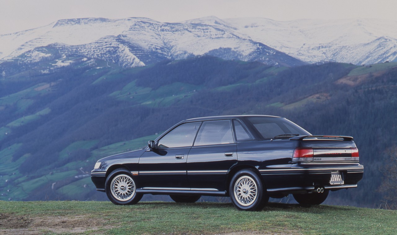 The first generation Subaru Legacy sedan.