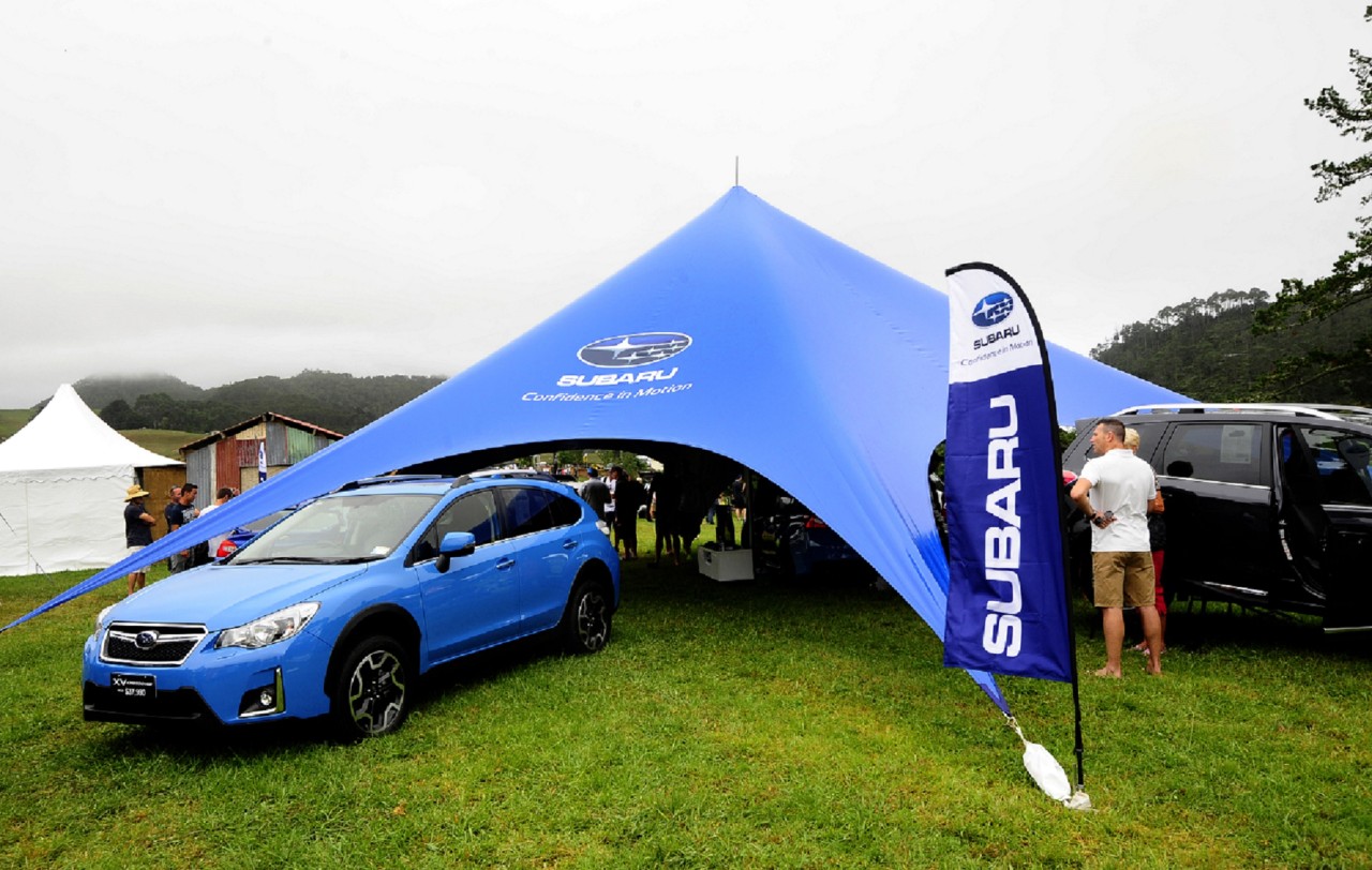 The Subaru tent is the place to see the latest model range and for Subaru drivers to relax in the shade. PHOTO: GEOFF RIDDER