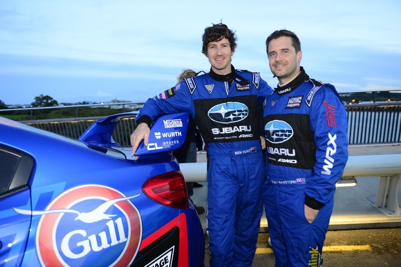 Ben Hunt (left) and co-driver Tony Rawstorn. PHOTO: GEOFF RIDDER.
