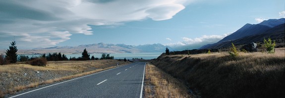 Narrow coastal mountain road