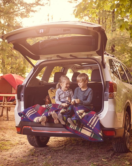 Subaru Forester kids in boot