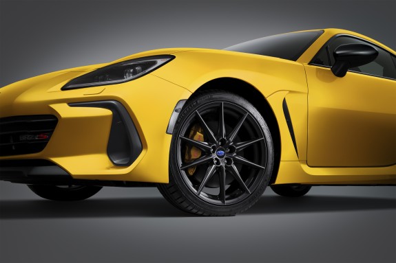 Subaru BRZ tS Kiiro with 18-inch STI black alloy wheels
