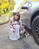 Daile Stephens, Subaru National Marketing Manager and her dog Billie